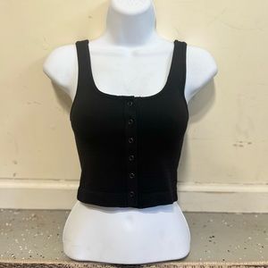 Cute black crop tank top